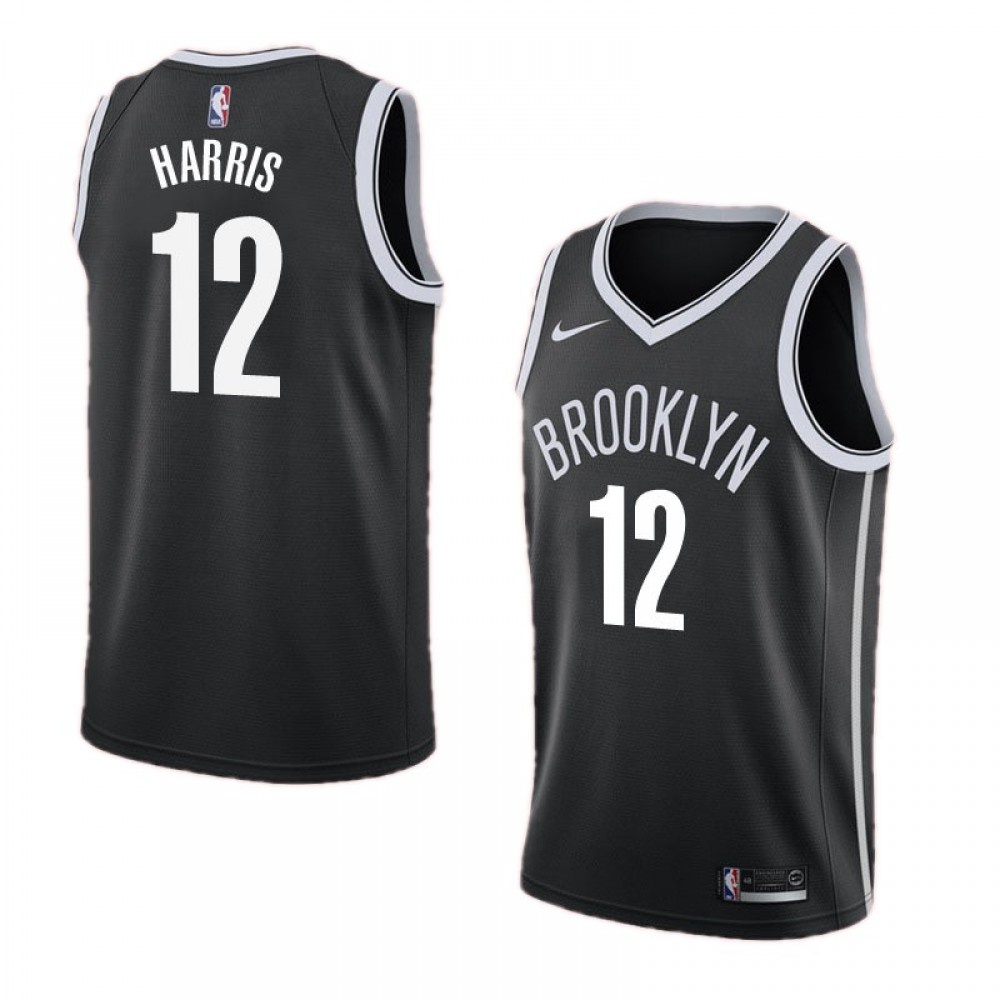 Men's Brooklyn Nets Devin Harris #12 Black 2021 Swingman NBA Jersey - Icon Edition-Pro Kit Vault | Brand New 26/27 Sports Jerseys